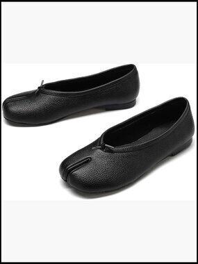 Women Ballet Flats Split Toe Tabi Shoes Low Heels Wide Width Comfortable Slip